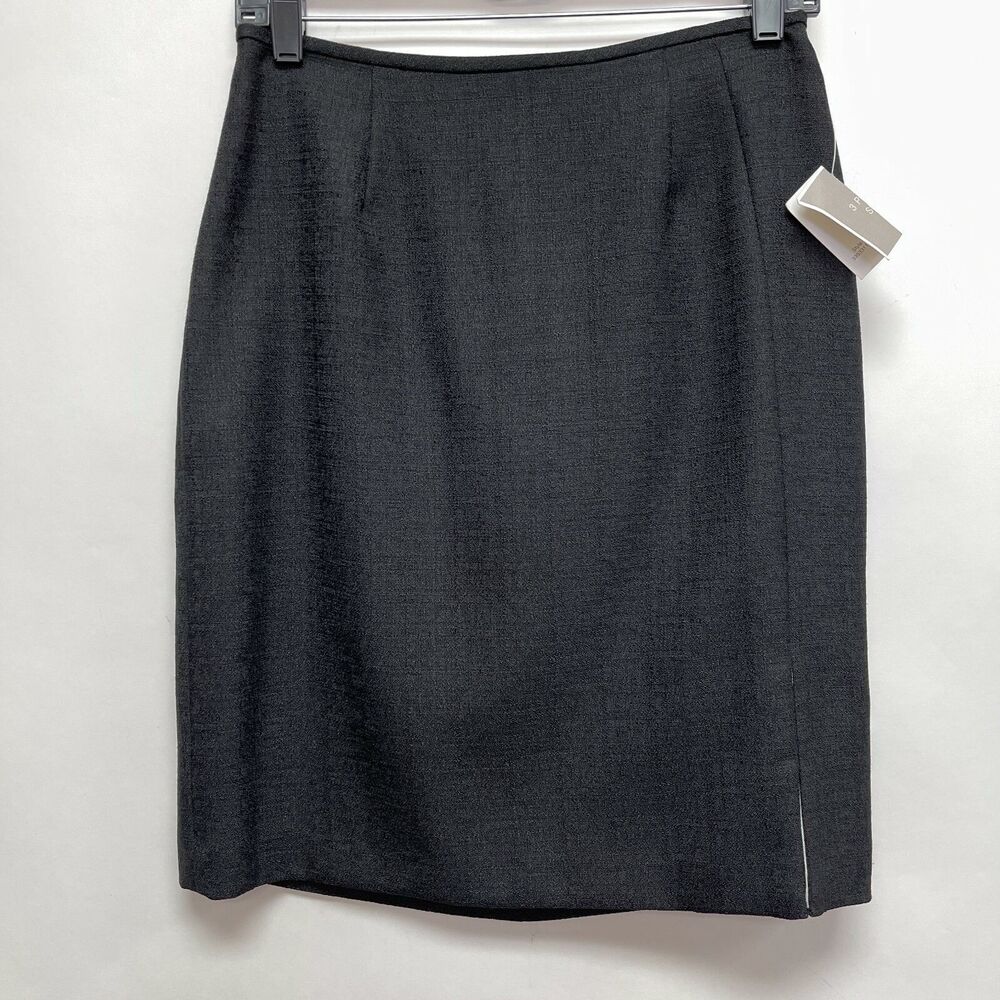 Sag Harbor Women's Pencil Straight Skirt Size 6 Petite Black Lined NWT
